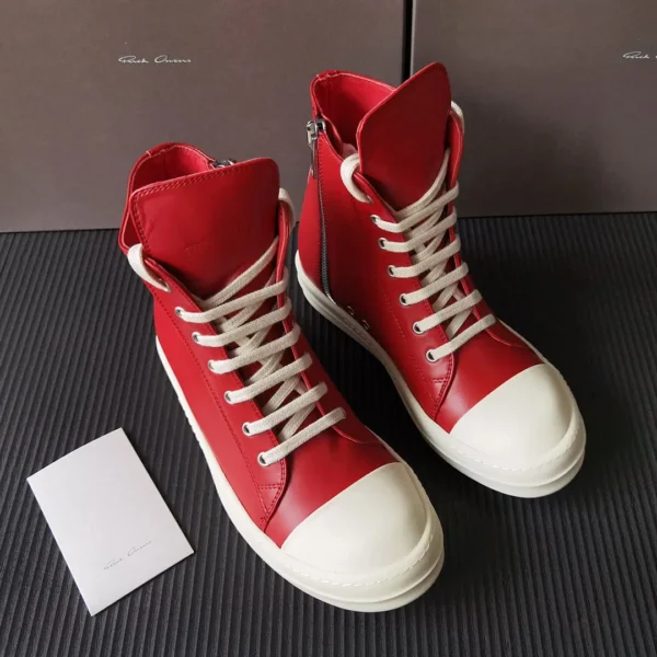 Rick Owens deep red high top Converse. - Image 2