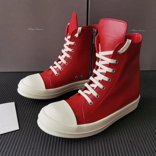 Rick Owens deep red high top Converse. - Image 3