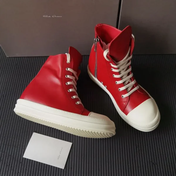 Rick Owens deep red high top Converse. - Image 4