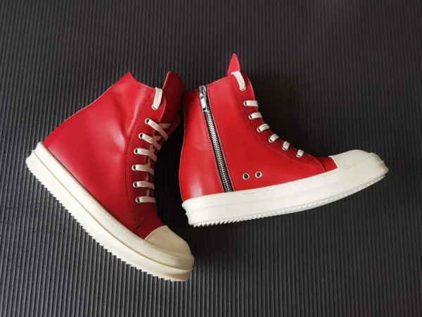 Rick Owens deep red high top Converse. - Image 5