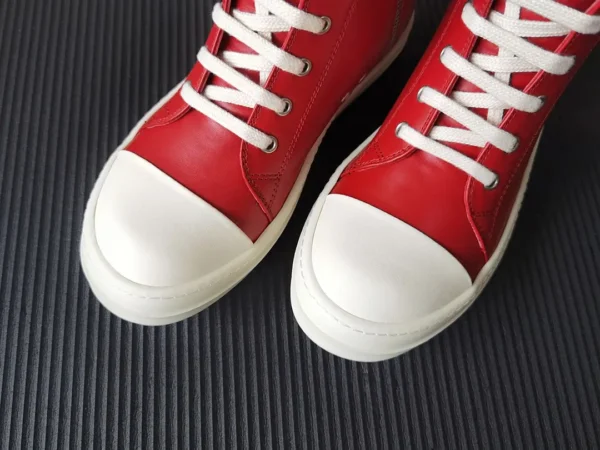 Rick Owens deep red high top Converse. - Image 6