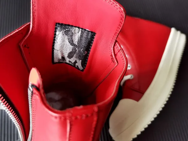 Rick Owens deep red high top Converse. - Image 7