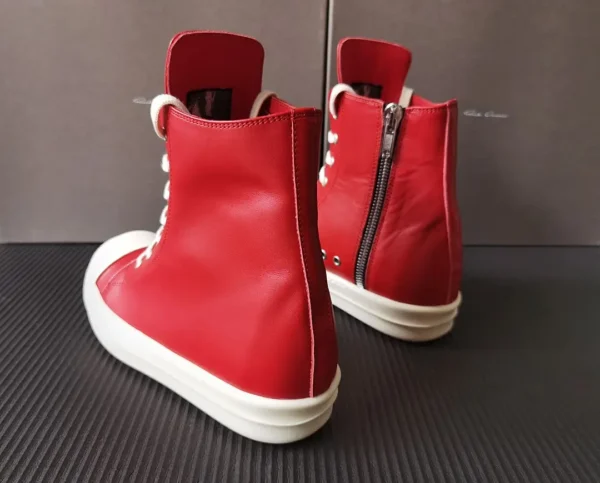 Rick Owens deep red high top Converse. - Image 9