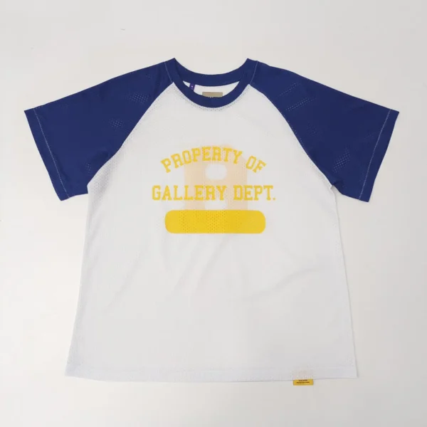 Gallery Dept Blue and White Mesh Short Sleeve