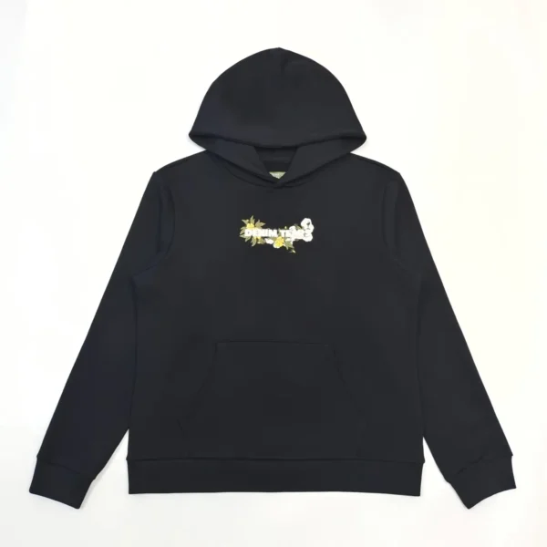 Denim Tears Black 3D Embroidered Hoodie
