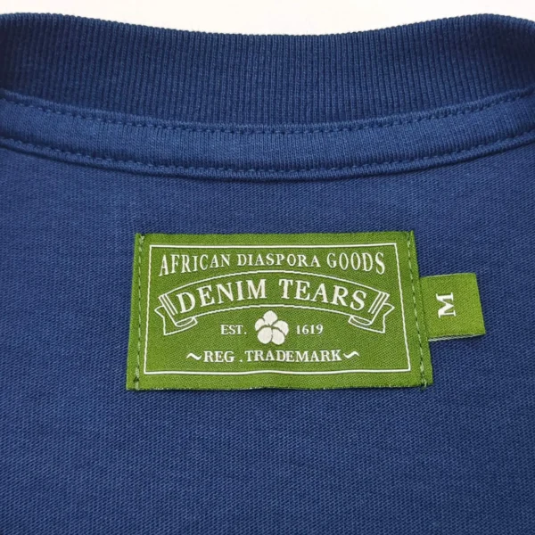 Denim Tears Tibetan Blue DU Cotton Flower Short Sleeve - Image 8