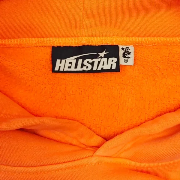 HELLSTAR Orange Spray Hoodie - Image 4