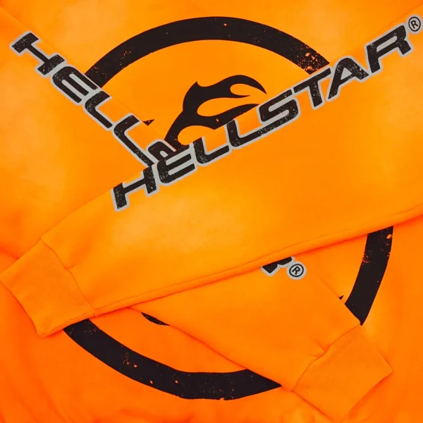 HELLSTAR Orange Spray Hoodie - Image 5