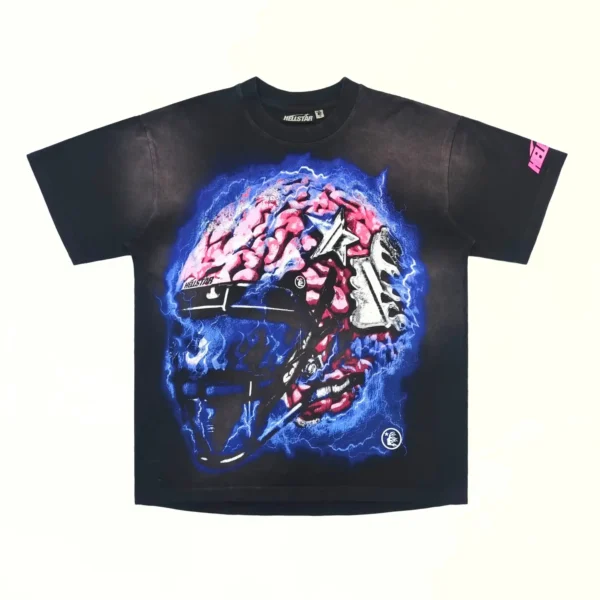 HELLSTAR Black Brain Helmet Short Sleeve