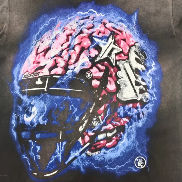 HELLSTAR Black Brain Helmet Short Sleeve - Image 5