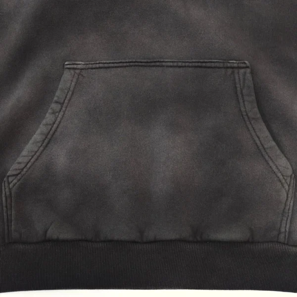HELLSTAR Grey S-Logo Flame Black Hoodie - Image 4