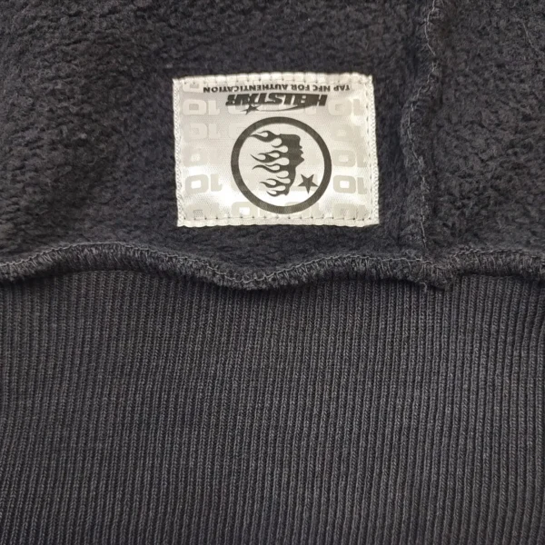 HELLSTAR Classic Letter Black Hoodie - Image 6