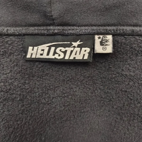 HELLSTAR Classic Letter Black Hoodie - Image 5