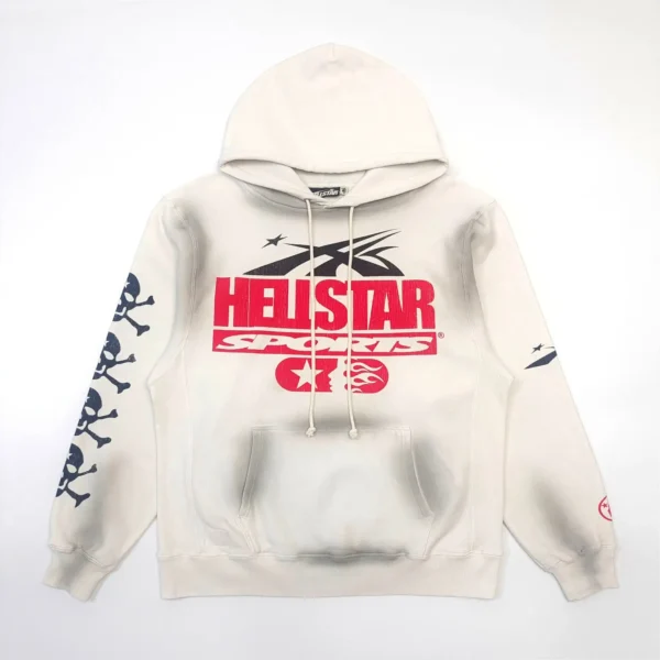 HELLSTAR White Dont Like Skull Hoodie