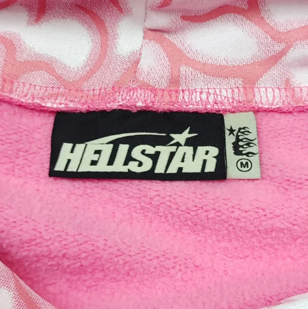 HELLSTAR Brain Hat Pink Hoodie - Image 5