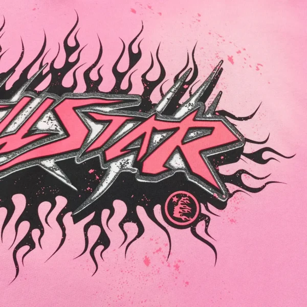 HELLSTAR Brain Hat Pink Hoodie - Image 7