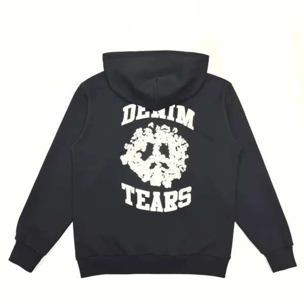 Denim Tears Black DU Cotton Zipper Hoodie 0642 - Image 2