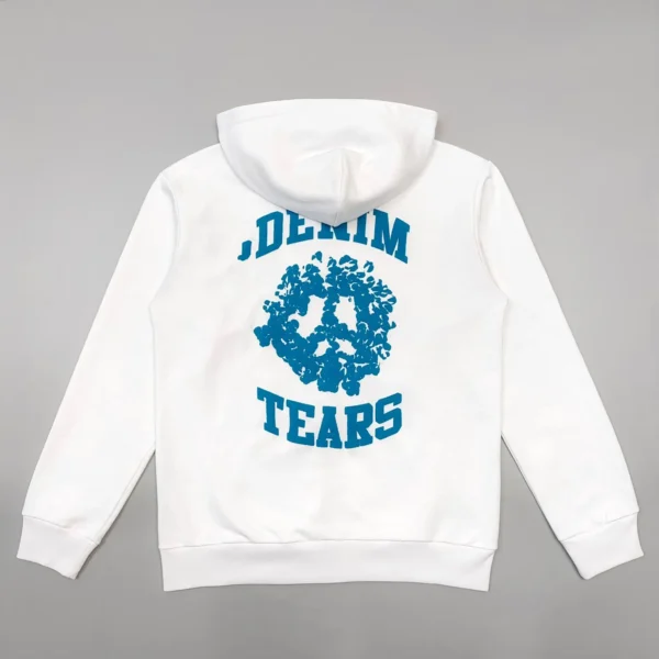 Denim Tears White DU Cotton Zipper Hoodie - Image 2