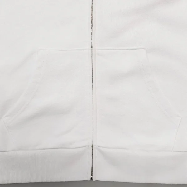 Denim Tears White DU Cotton Zipper Hoodie - Image 5
