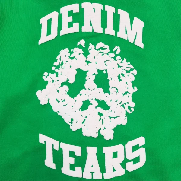 Denim Tears Green DU Cotton Zipper Hoodie - Image 7