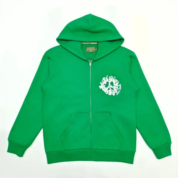 Denim Tears Green DU Cotton Zipper Hoodie