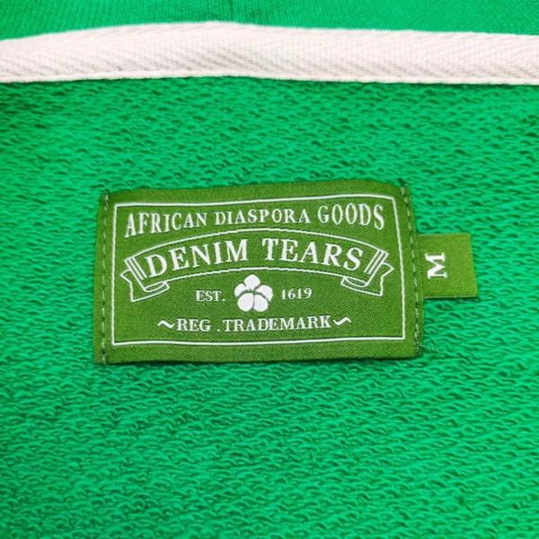 Denim Tears Green DU Cotton Zipper Hoodie - Image 9