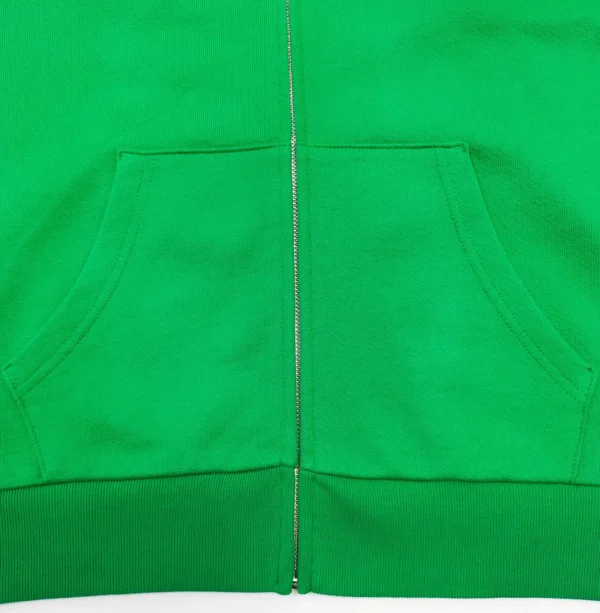 Denim Tears Green DU Cotton Zipper Hoodie - Image 5