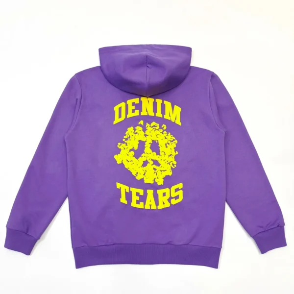 Denim Tears Purple DU Cotton Zipper Hoodie - Image 2