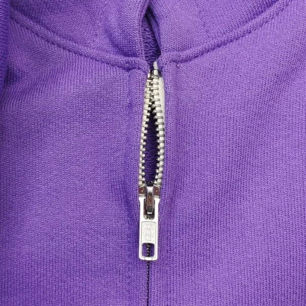 Denim Tears Purple DU Cotton Zipper Hoodie - Image 3