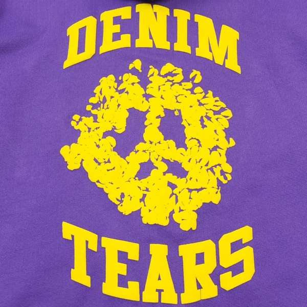 Denim Tears Purple DU Cotton Zipper Hoodie - Image 8