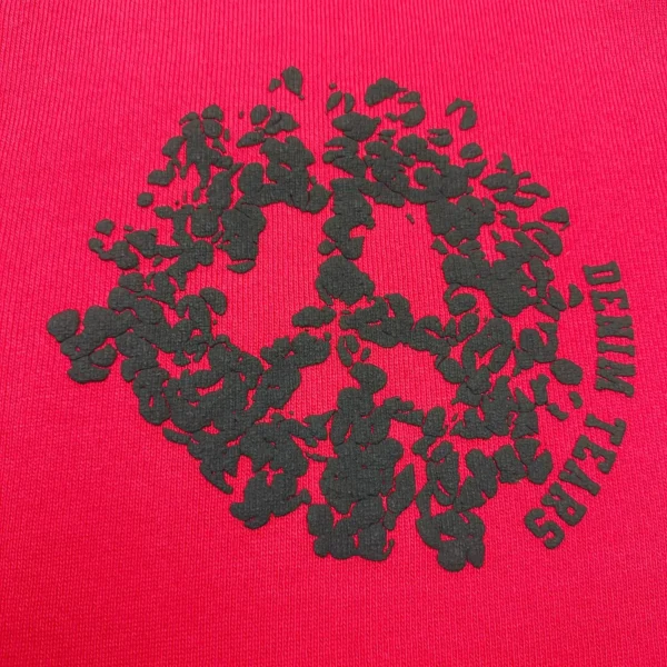 Denim Tears Red DU Cotton Zipper Hoodie - Image 5
