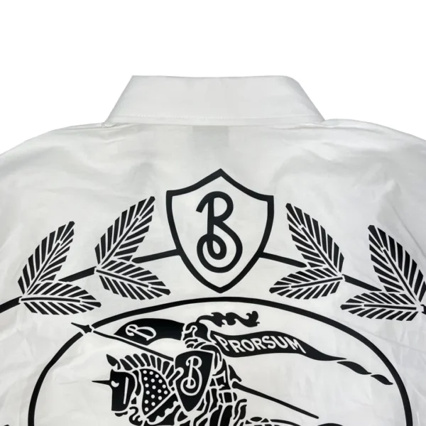 Burberry Knight War Horse Printed Shirt Oxford Textile Fabric Wear resistant, Breathable, and Has Good Stiffness Rear Image - Image 6