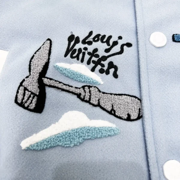 Louis Vuitton  leather sleeve patchwork baseball - Image 5