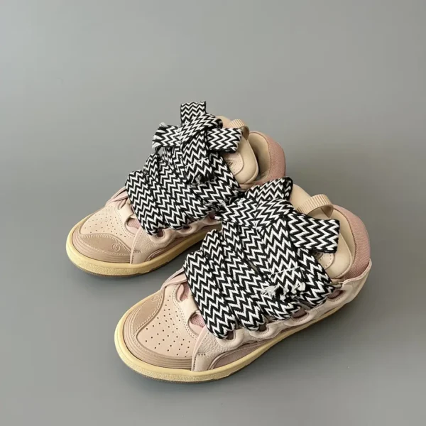 Lanvin Leather Curb Sneakers - Image 8