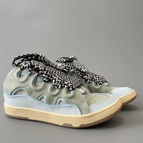 Lanvin Leather Curb Sneakers - Image 3