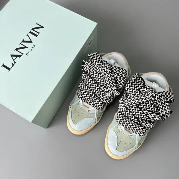 Lanvin Leather Curb Sneakers - Image 9