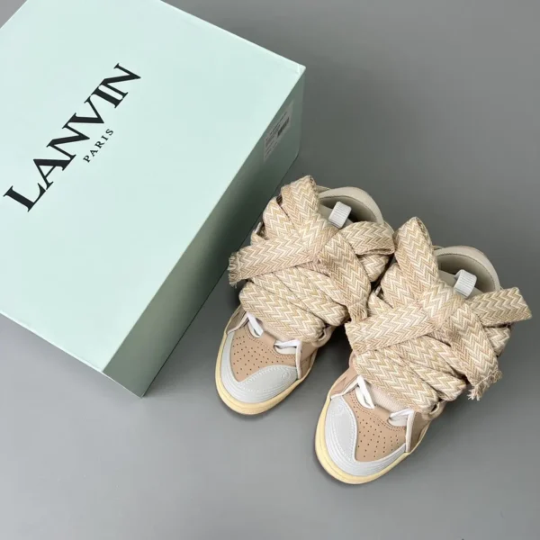 Lanvin Leather Curb Sneakers - Image 9