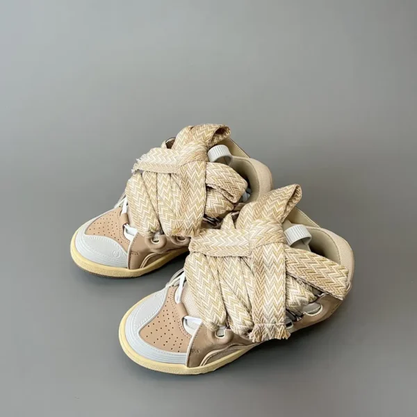 Lanvin Leather Curb Sneakers - Image 8