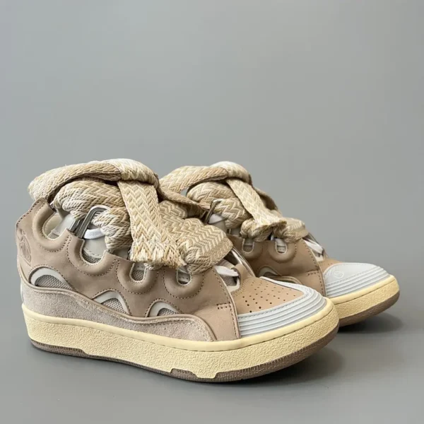 Lanvin Leather Curb Sneakers - Image 3