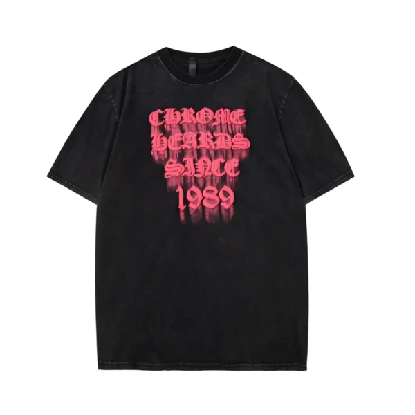 Chrome Hearts Sanskrit foam printed short sleeved T-shirt!Classic Sanskrit foam design foam print