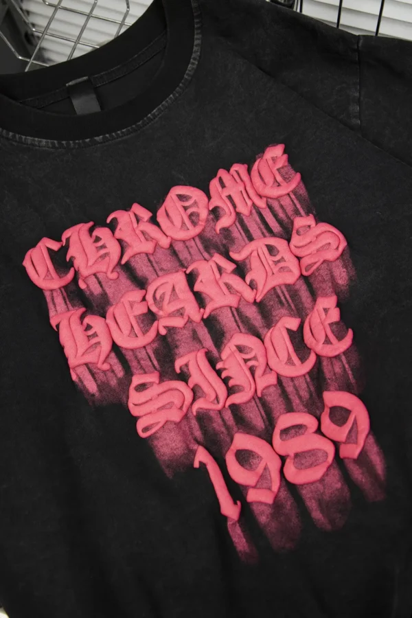 Chrome Hearts Sanskrit foam printed short sleeved T-shirt!Classic Sanskrit foam design foam print - Image 8