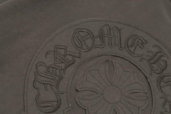 Chrome Hearts high-end gray patch embroidered horseshoe short sleeved T-shirt with brushed hair, no one rejects Chrome Hearts - Image 3