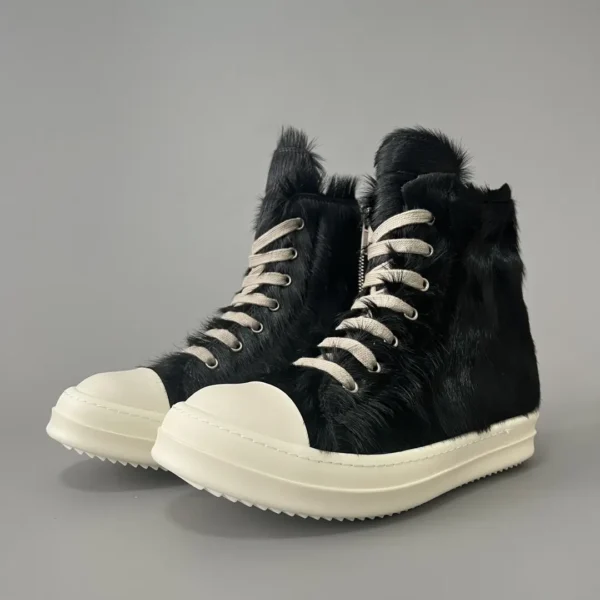 Rick Owens' horsehair high top tie.
     
market