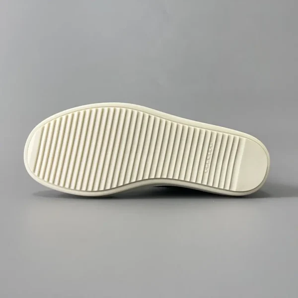 RickOwens DRKSHDW classic striped fabric high top strap with white hair. - Image 6