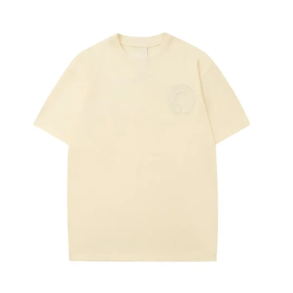 Chrome Hearts Leather Horseshoe Cross Small Iron Micro Logo T-shirt!Front and rear adhesive design leather - Image 3