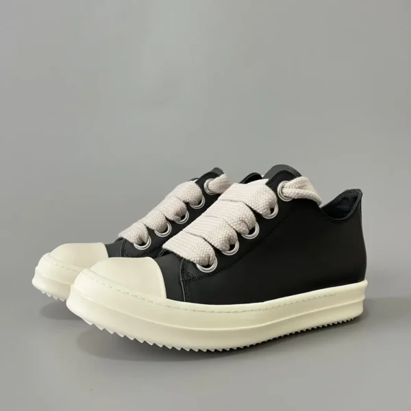 Rick Owens      New Coarse Lace Series - Mainline Black Low Top Lace