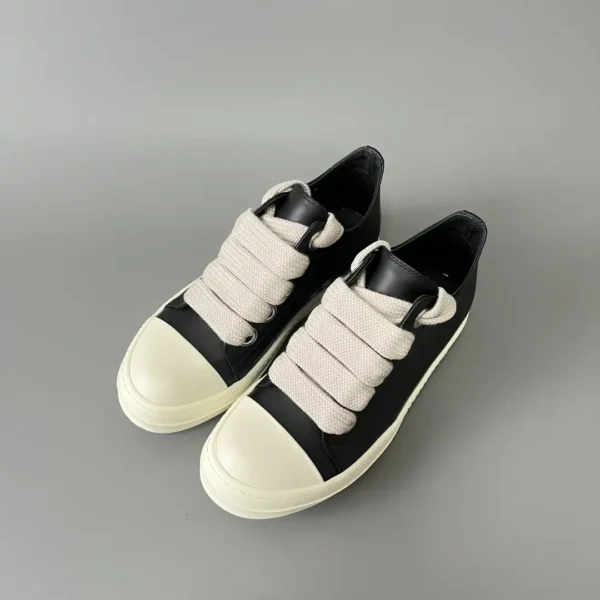Rick Owens      New Coarse Lace Series - Mainline Black Low Top Lace - Image 8