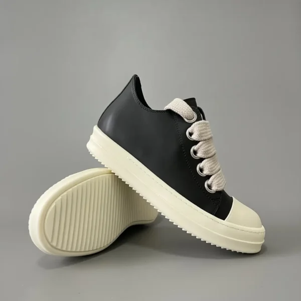 Rick Owens      New Coarse Lace Series - Mainline Black Low Top Lace - Image 7