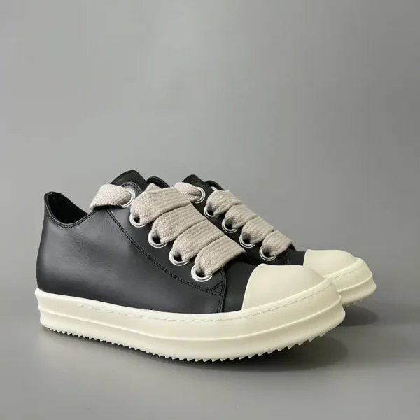 Rick Owens      New Coarse Lace Series - Mainline Black Low Top Lace - Image 3
