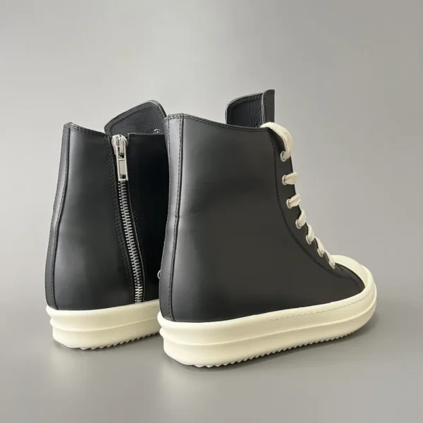 Rick Owens high top lace up leather Converse. - Image 4